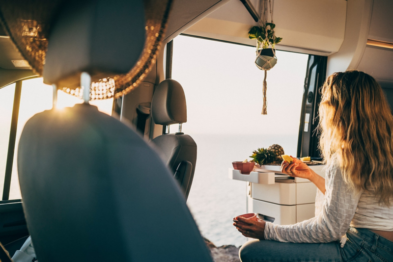 Decoration in the VW Grand California.