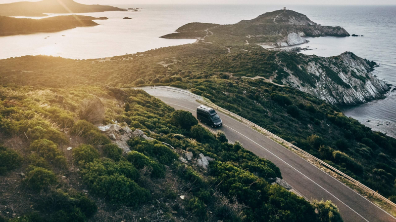 VW Grand California in Sardinia.