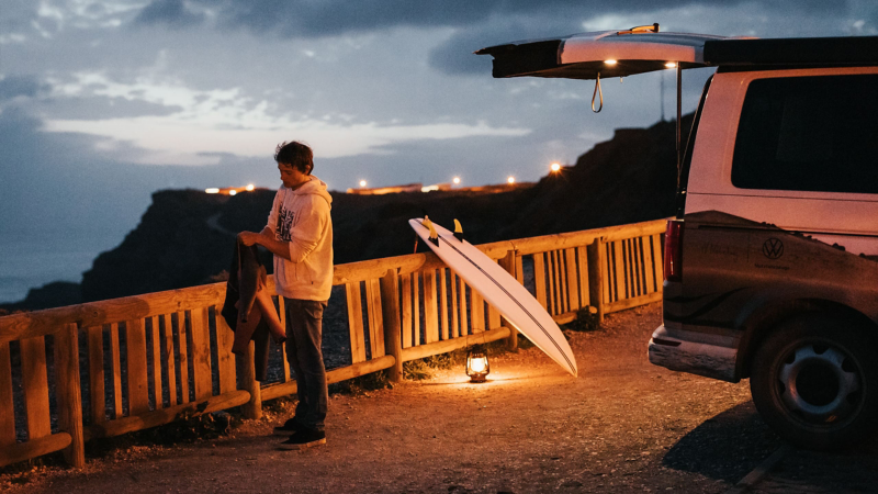 Przenośna lampa LED.