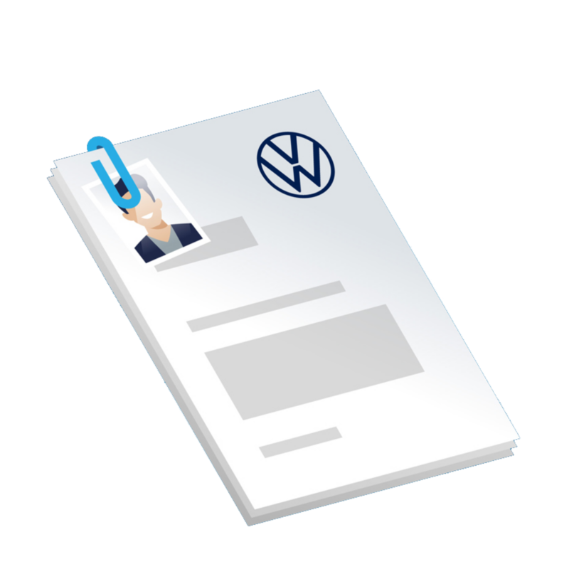 Ilustration of Volkswagen application papers
