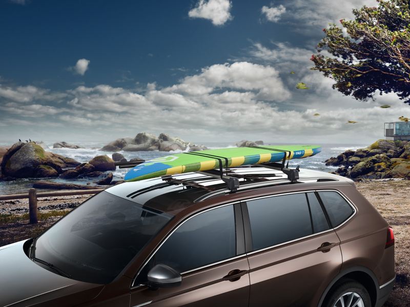 VW Tiguan Allspace with Surfboard carrier by Volkswagen Accessories