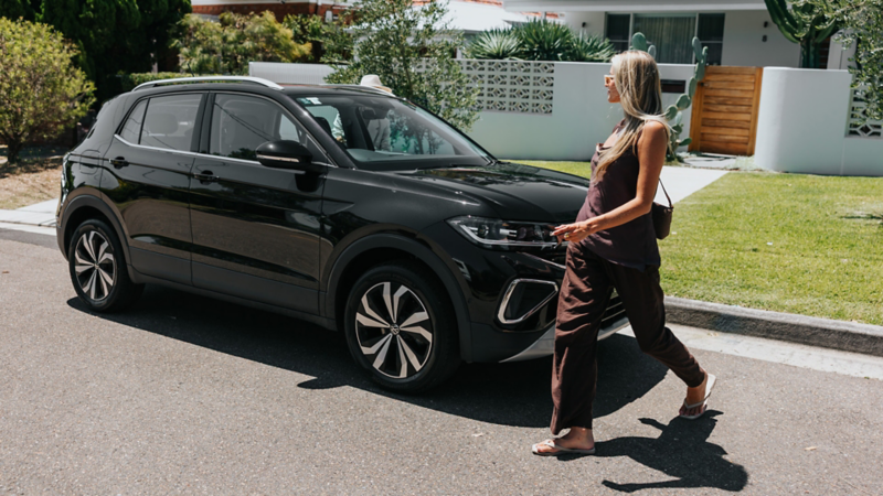 New yellow T-cross Core exterior shot