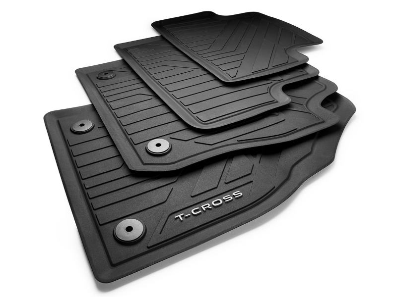 Durable T-Roc floor mat accessory stack