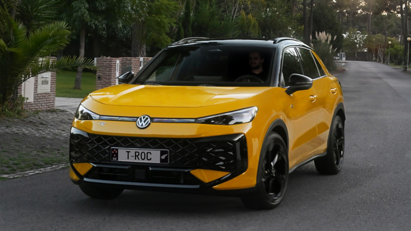 T-Roc driving on road