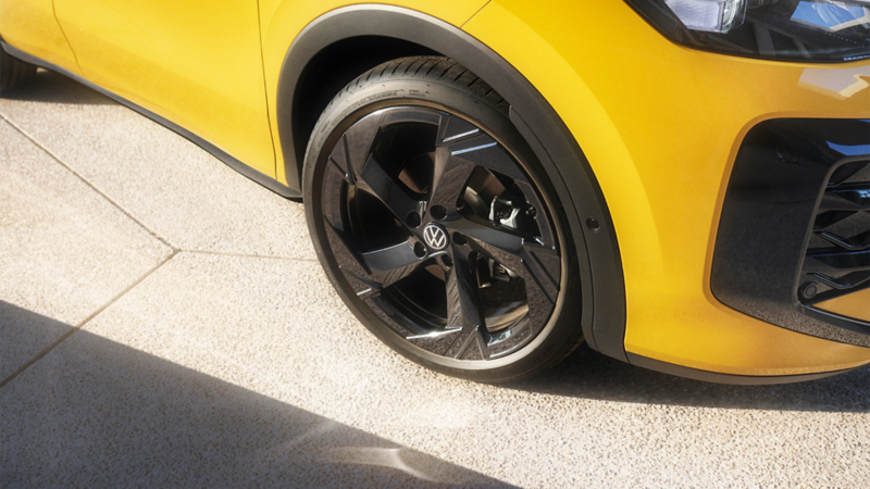 Close up of a T-Roc wheel