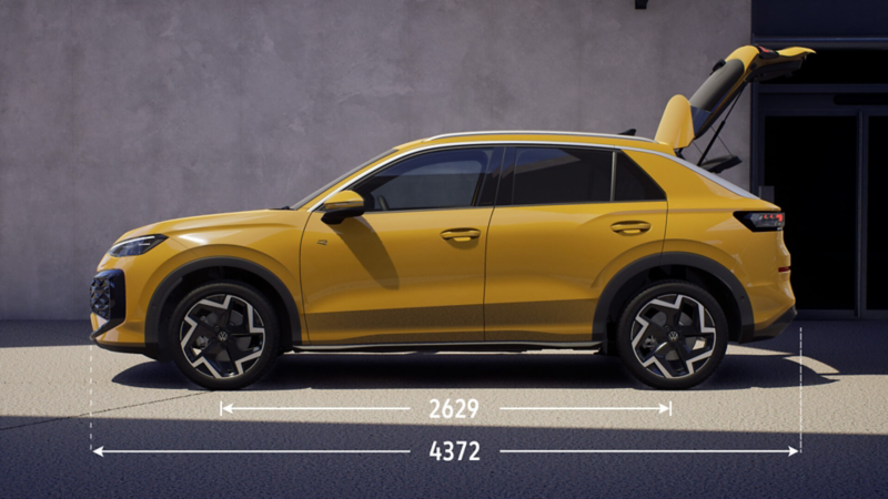 The T-Roc's length and wheelbase dimensions
