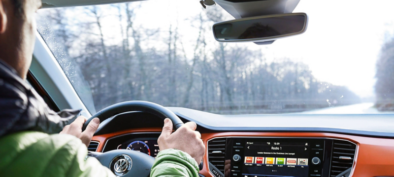 Andy Nelson at the wheel of the T-Roc