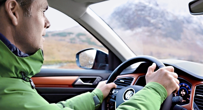 Andy Nelson at the wheel of the T-Roc