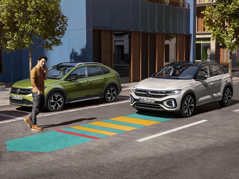 Représentation graphique du Front Assist sur le T-Roc.