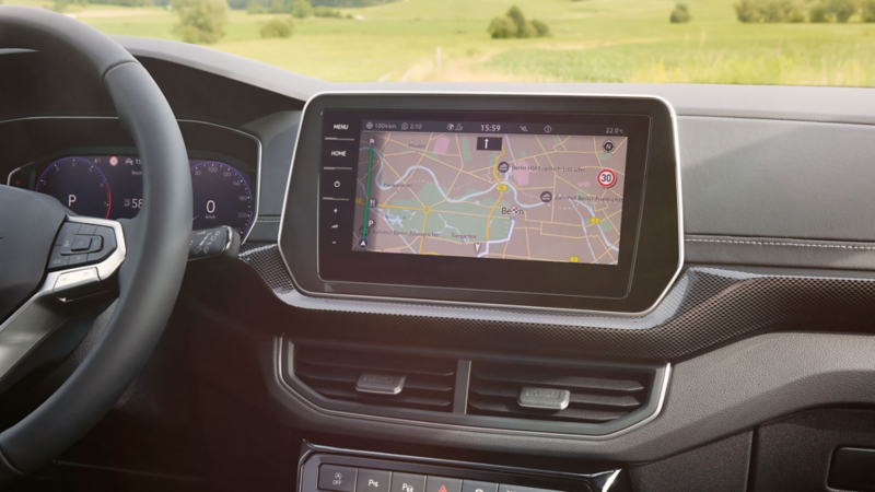 View of the radio and navigation screen.
