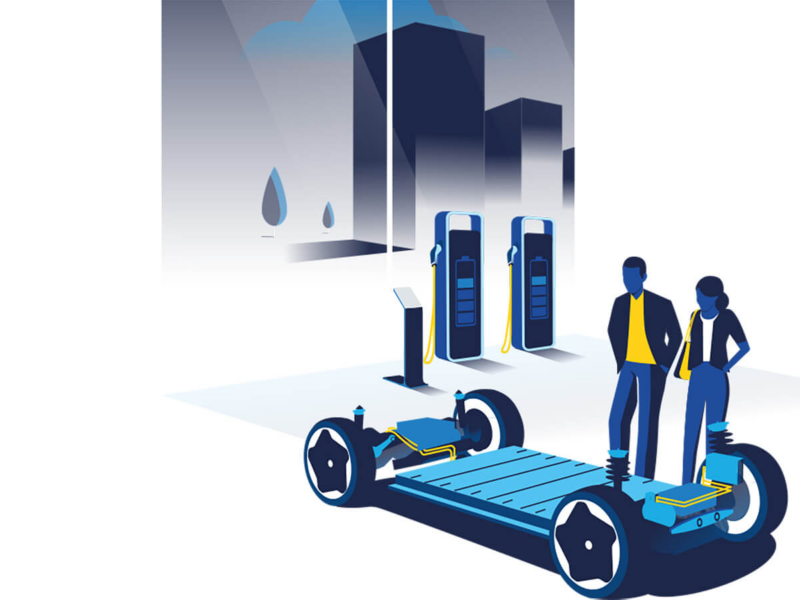 Illustration : La plate-forme modulaire pour véhicules électriques (MEB) de Volkswagen.