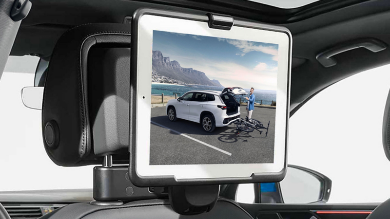 Porta tablet originale Volkswagen per Tayron.. Disponibile per Apple iPad 2-4, Apple iPad Air 1/2, Apple iPad Mini.