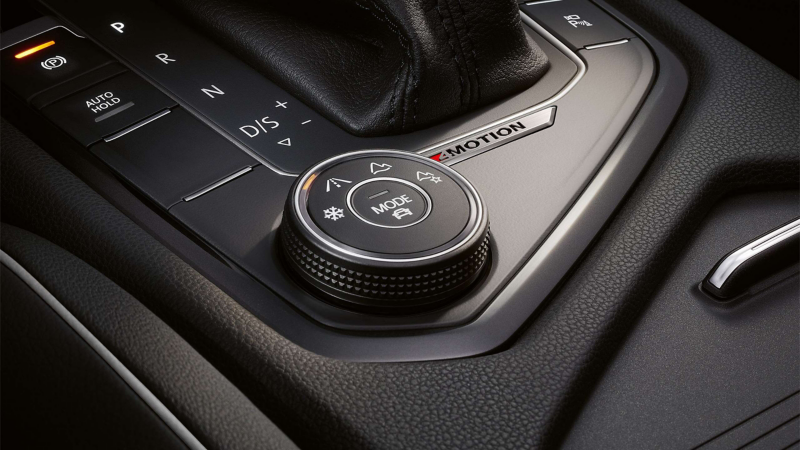 4Motion profile selector inside the Volkswagen Tiguan