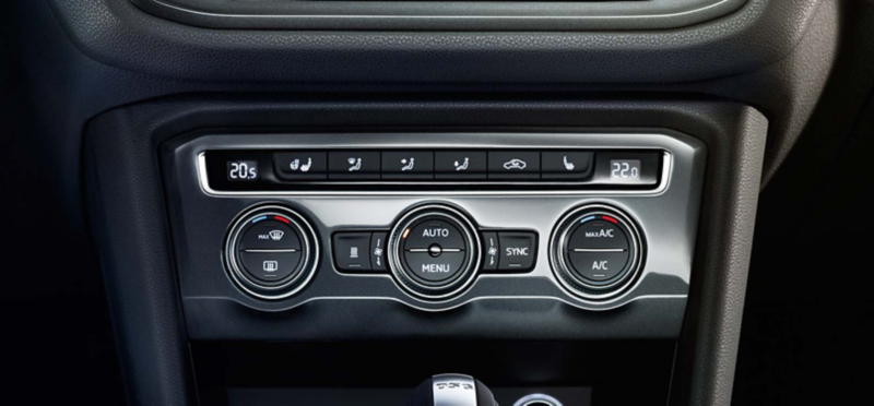 Aircon controls in the Volkswagen Tiguan