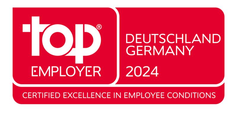 Logo Top Employer 2024 Volkswagen