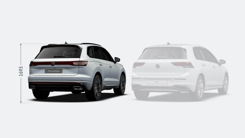 Touareg Black Edition and Golf comparison rear