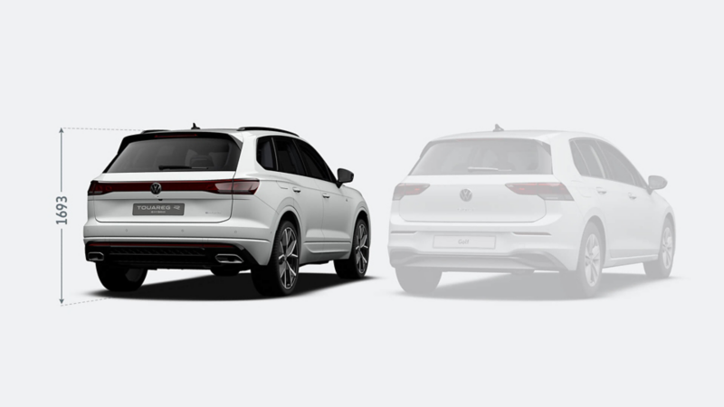 Touareg R and Golf comparison rear