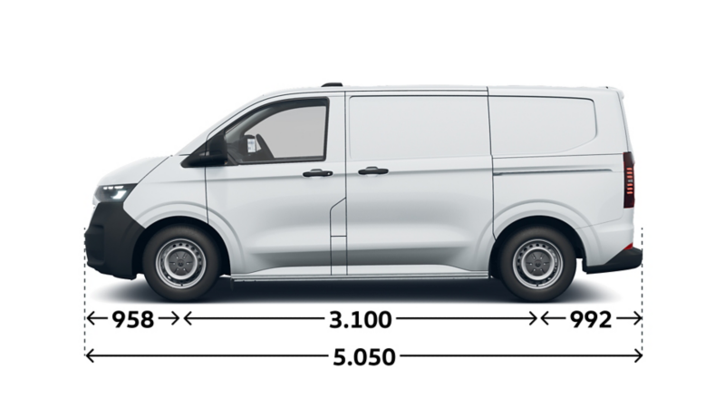Transporter Kastenwagen L-Trennwand kurzer Radstand Seite