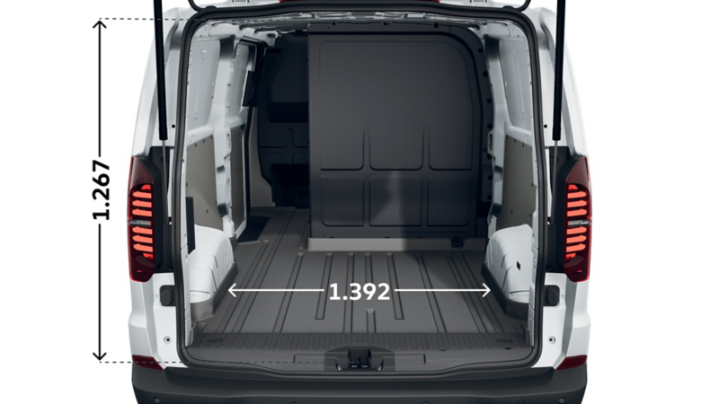 Transporter Kastenwagen L-Trennwand langer Radstand hinten