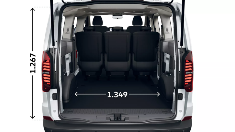 Nowy Transporter Kombi wymiary paki.
