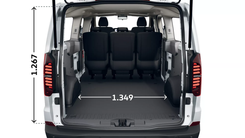 Nowy Transporter Kombi wymiary paki.