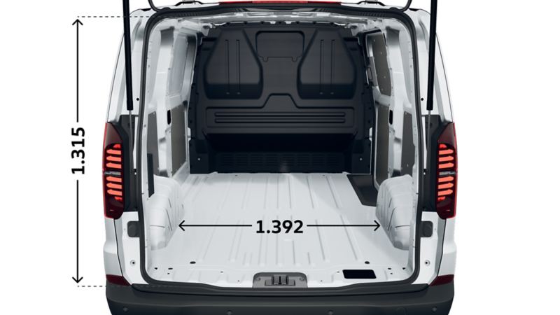 Der VW Transporter von hinten.