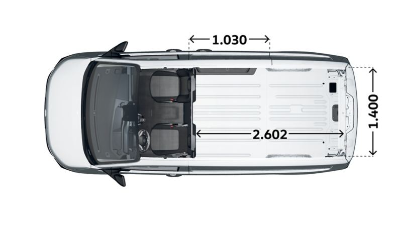 Der VW Transporter von oben.