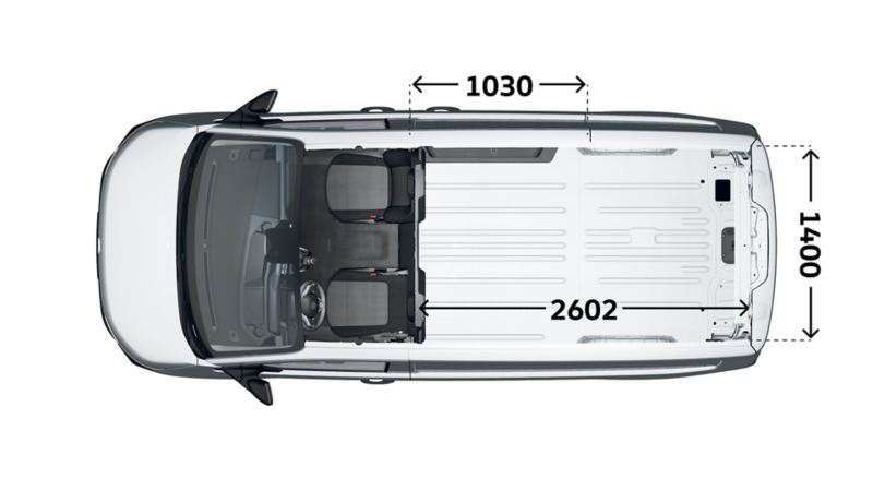 Der VW Transporter von oben.