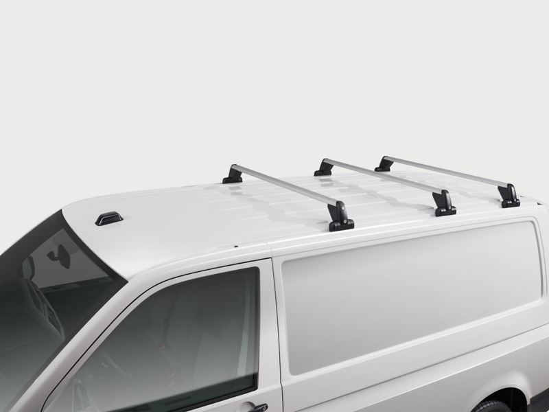 Close up on the Roof bars of the Volkswagen Transporter