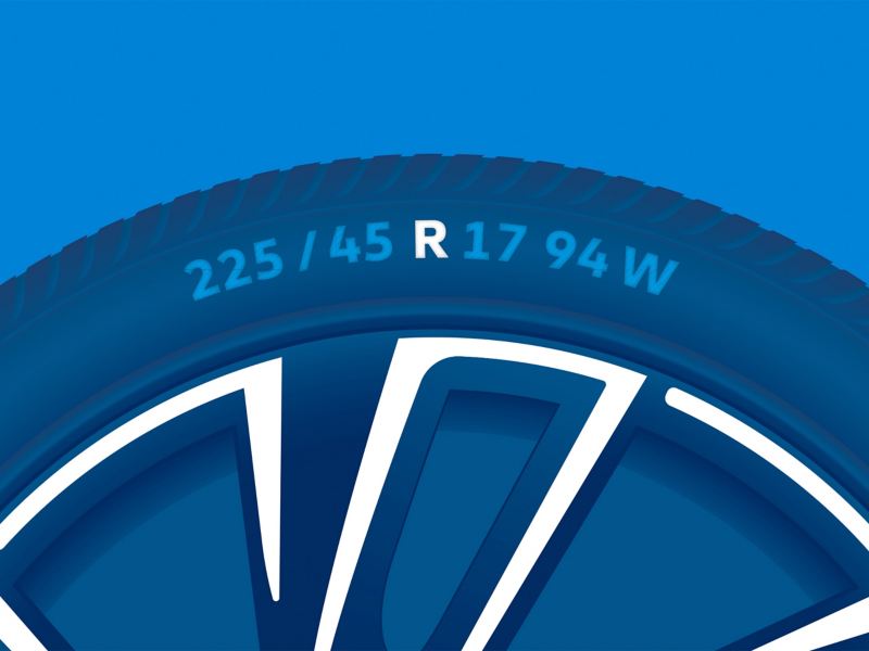 Illustration of the tyre labelling: tyre design type