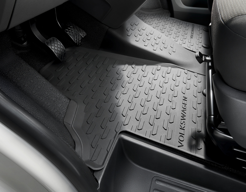 Rubber floor mats inside Volkswagen Car