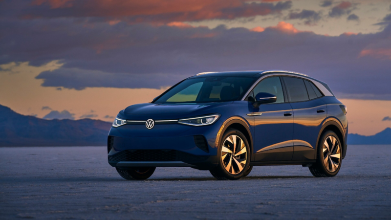 Diseño exterior del VW ID.4 azul