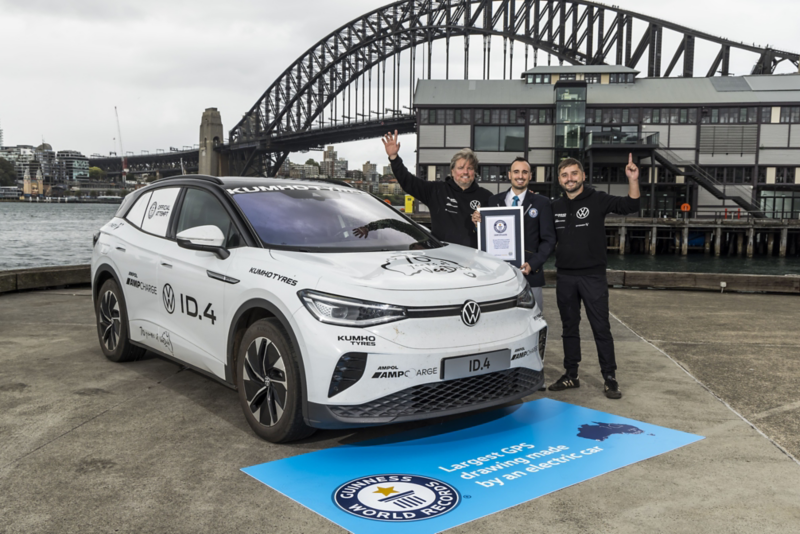 VW ID.4 by Sydney Harbour Bridge