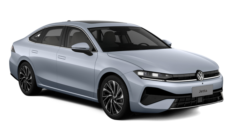 The Jetta 3D render three-quarter view