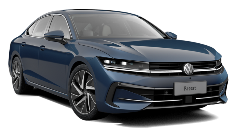 The Passat 3D render three-quarter view