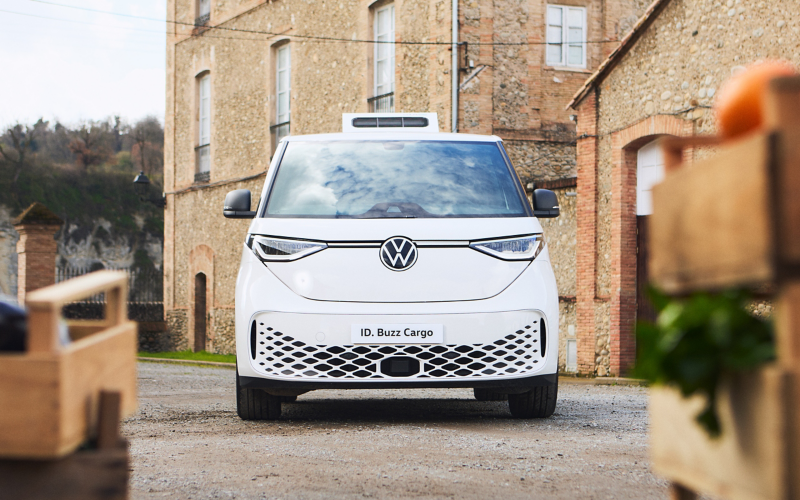 Plano frontal del VW  ID. Buzz Fresh Van.