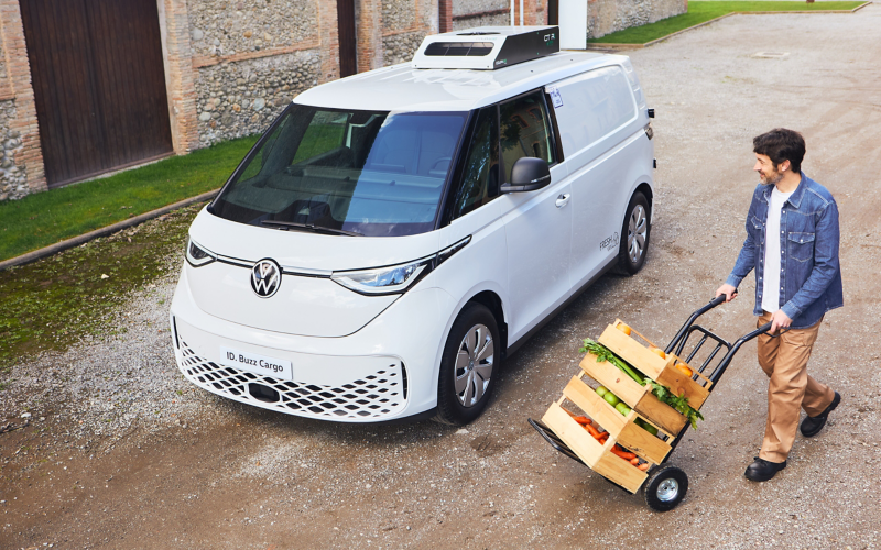 Plano frontal del VW ID. Buzz Fresh Van