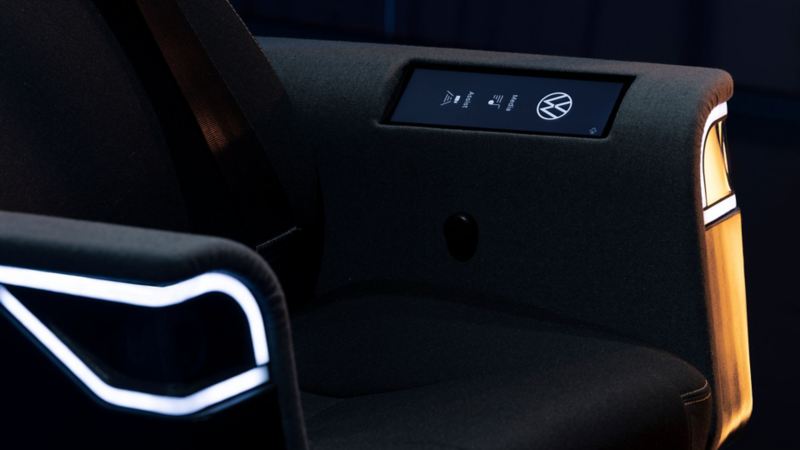 vw Volkswagen Nyttekjøretøy kontorstol infotainmentskjerm og led lys