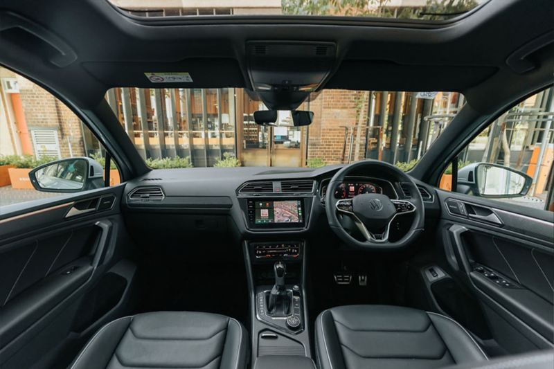 Interior shot of the Volkswagen Tiguan.