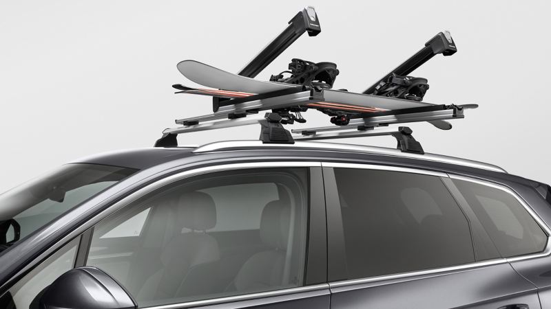 VW Accessories ski and snowboard carrier on a VW Touareg