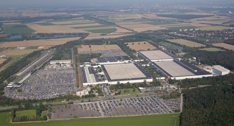 Luftaufnahme des Volkswagen Werks Salzgitter