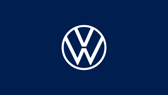 Volkswagen logo, which consists of a stylized "VW" in white against a dark blue background, enclosed in a circular shape.