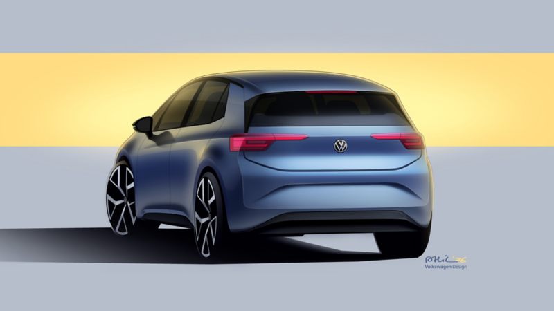 Vue arrière de l'étude de style ID.3 Neo.