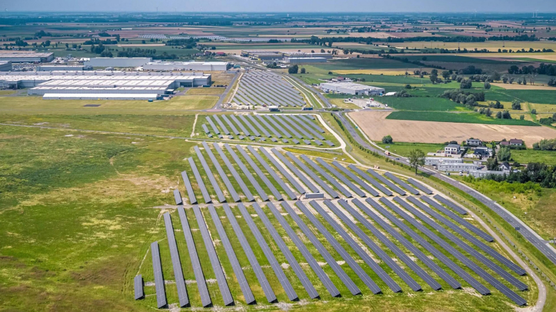 Solarpark in Września, Polen.