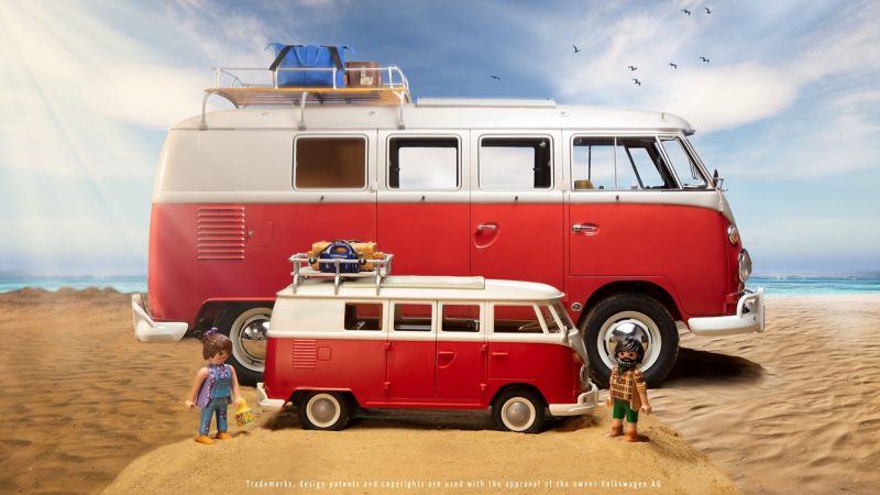 Volkswagen Bulli jako miniaturka PLAYMOBIL
