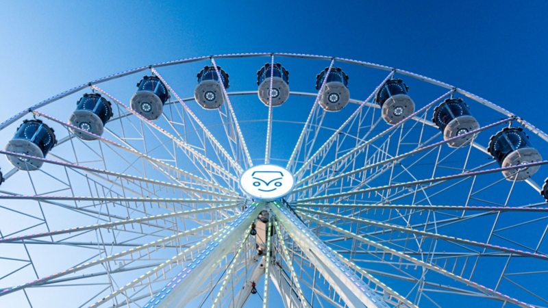 Ein Blick auf das Riesenrad.