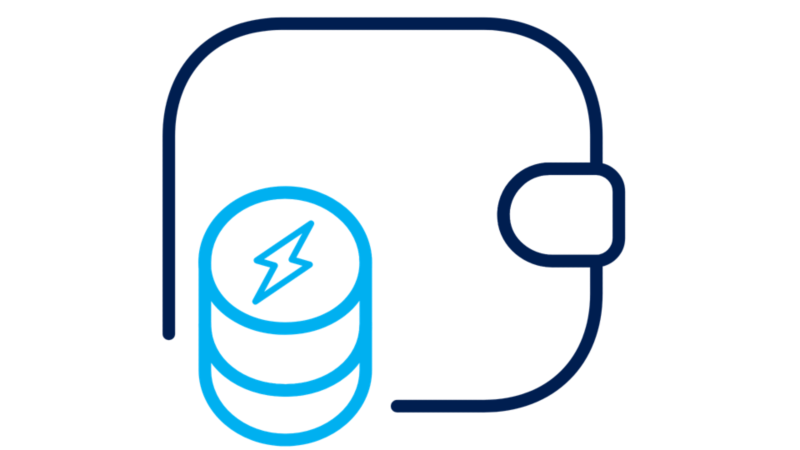 Icône de coût de recharge