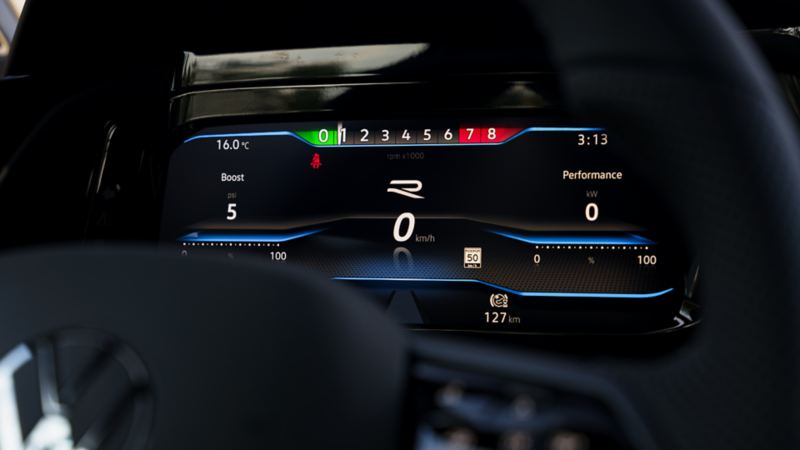 2024 Volkswagen Golf R's Digital Cockpit Pro Module.