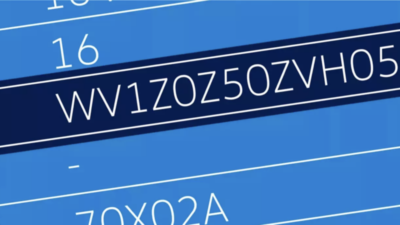 Image indiquant où trouver votre NIV dans votre véhicule