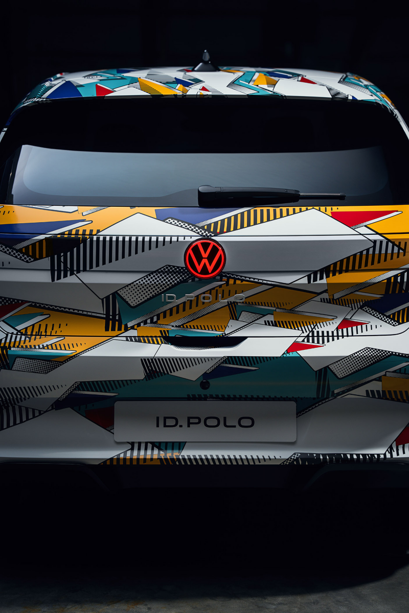 new ID. Polo back view with a camouflage paint